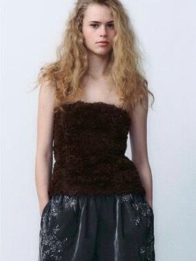 Zara Volumous Mesh Camisole Top